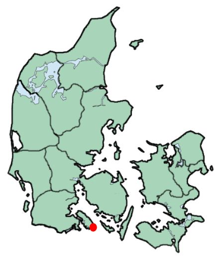 Det r�de omr�de er Als, Skovmose